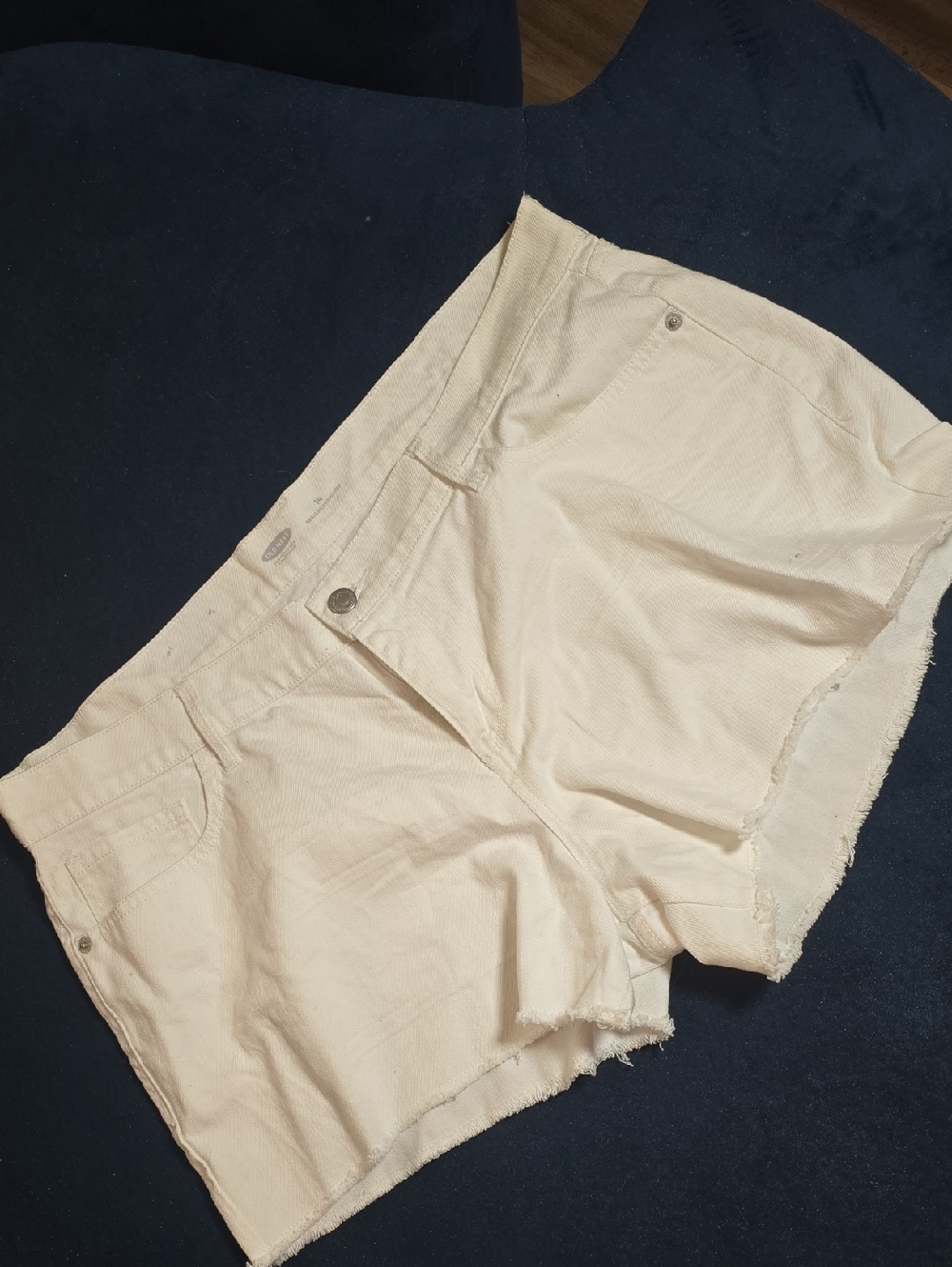 Old Navy Cream Cutoff Denim Shorts